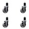 Service Caster 4'' Semi Steel Wheel Swivel 1-3/4'' Expanding Stem Caster Set, 4PK SCC-EX20S414-SSS-134-4 - alternate 1